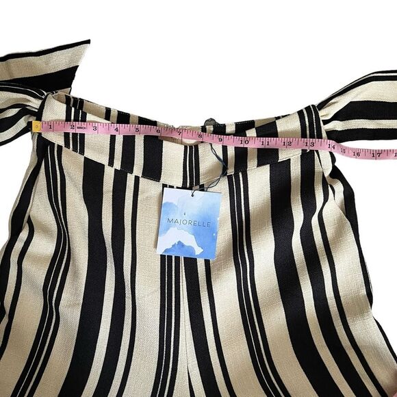 MAJORELLE Carisma Pant in Black Stripe Waist Tie NWT Size Small - Picture 4 of 8